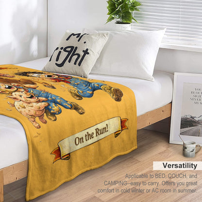 Ultra-Soft Flannel Blanket Horse chaos