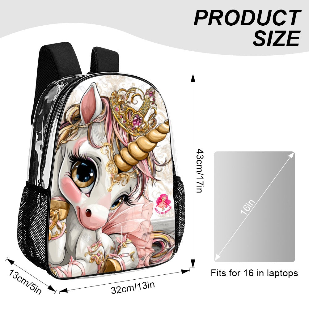 Hello-Oh-Dollie Transparent Bag 17 inch New