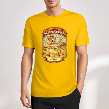 New Pure cotton short sleeved T-shirt Sourdough chaos