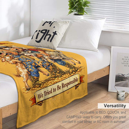 Ultra-Soft Flannel Blanket Goat chaos