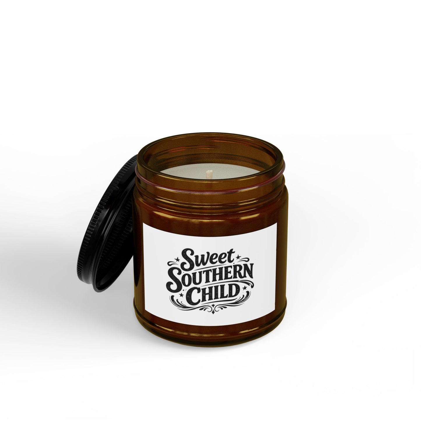 Scented Soy Candles with Black Lid, (4 and 9oz)