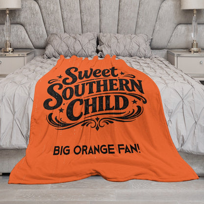 Ultra-Soft Flannel Blanket Big orange fan