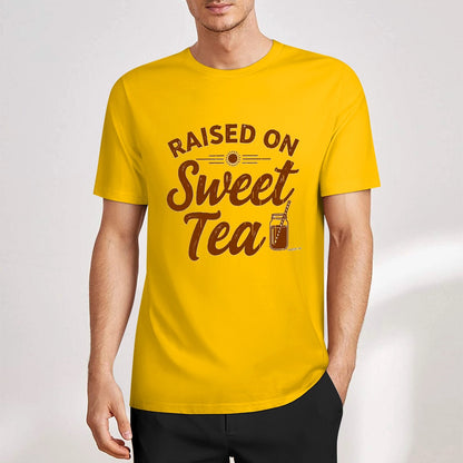 New Pure cotton short sleeved T-shirt raised on sweet tea
