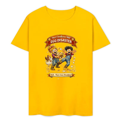 New Pure cotton short sleeved T-shirt egg  disaster