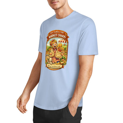 New Pure cotton short sleeved T-shirt market chaos