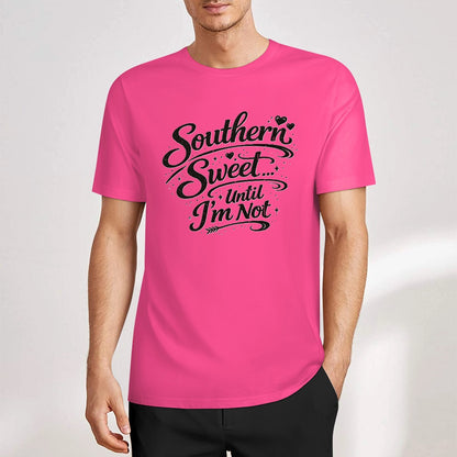 New Pure cotton short sleeved T-shirt Front print Multiple colors