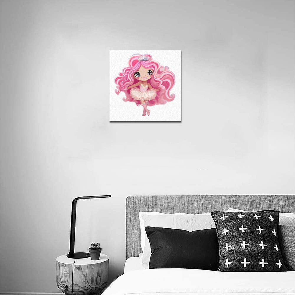 Dollie ballet Frame Canvas Print 12"x12"