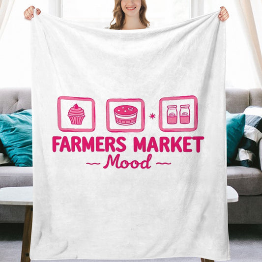 Ultra-Soft Flannel Blanket Farmers Market mood