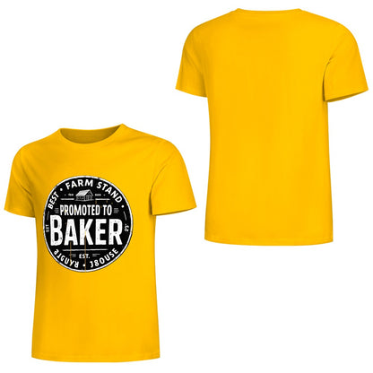 New Pure cotton short sleeved T-shirt Promoted to Baker