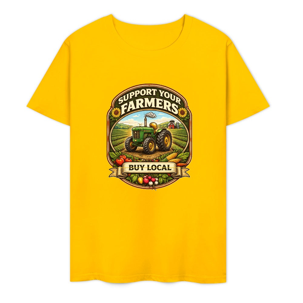 New Pure cotton short sleeved T-shirt Support your farmers
