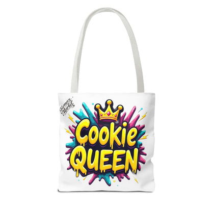 Cookie Queen Tote Bag — Colorful Crowned Bakery Gift Tote
