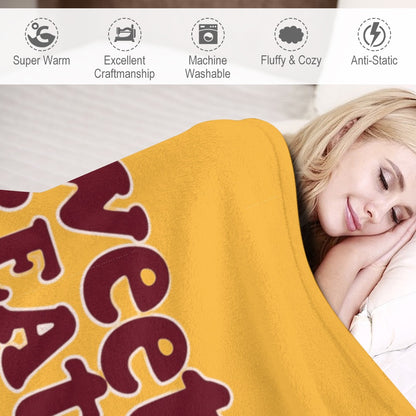 Ultra-Soft Flannel Blanket Sweet treat and love vibes