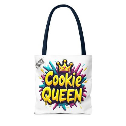 Cookie Queen Tote Bag — Colorful Crowned Bakery Gift Tote