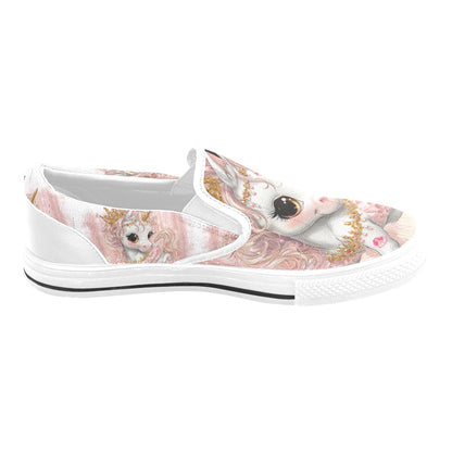 Hello-Oh-Dollie unicorn ballerina Slip-on Canvas Kid's Shoes (Big Kid) (Model 019)