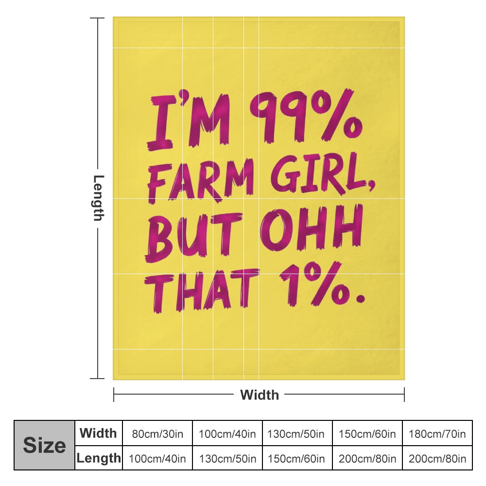 Ultra-Soft Flannel Blanket FARM girl