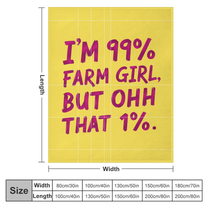 Ultra-Soft Flannel Blanket FARM girl