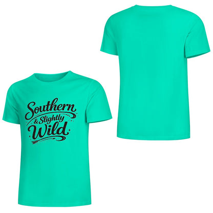 New Pure cotton short sleeved T-shirt southern and slightly wild