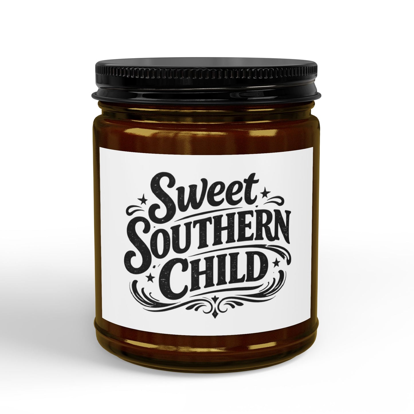 Scented Soy Candles with Black Lid, (4 and 9oz)