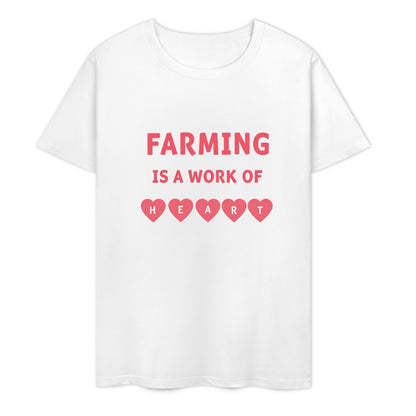New Pure cotton short sleeved T-shirt farming is a work of Heart
