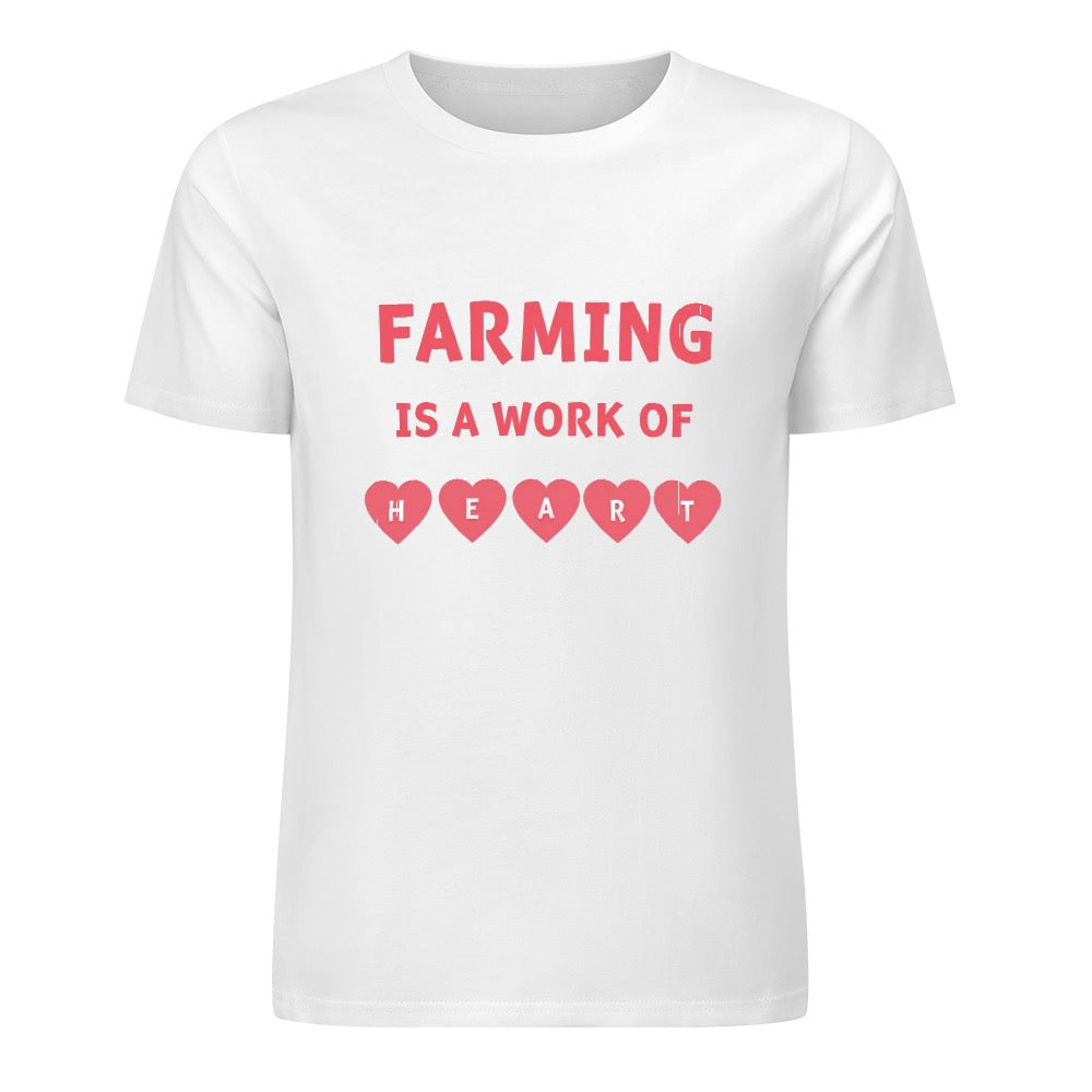 New Pure cotton short sleeved T-shirt farming is a work of Heart
