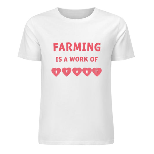 New Pure cotton short sleeved T-shirt farming is a work of Heart