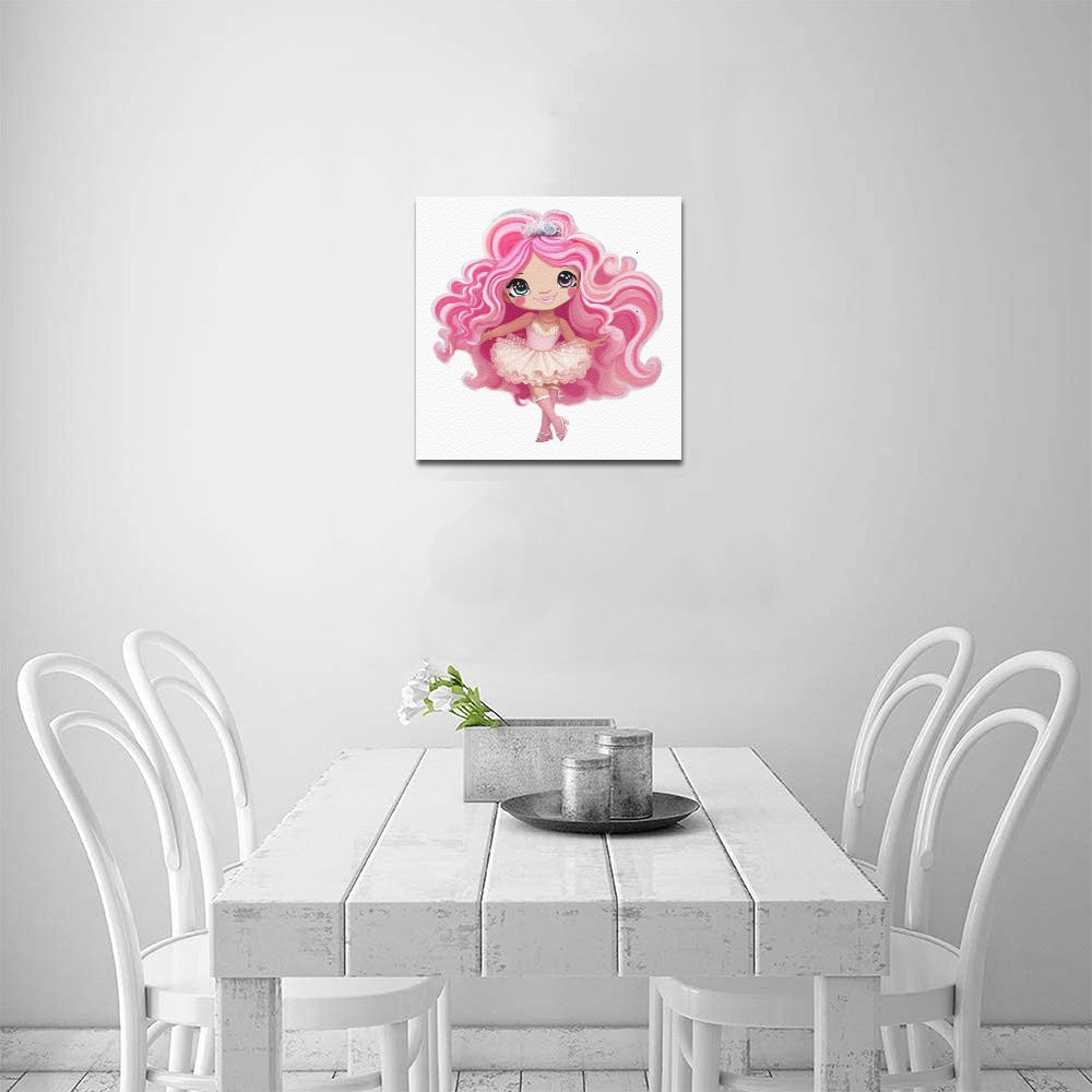 Dollie ballet Frame Canvas Print 12"x12"
