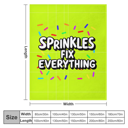 Ultra-Soft Flannel Blanket Sprinkles fix  everything