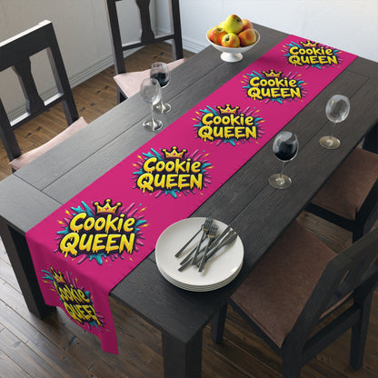 Cookie Queen Table Runner — Colorful Baking-Themed Table Decor