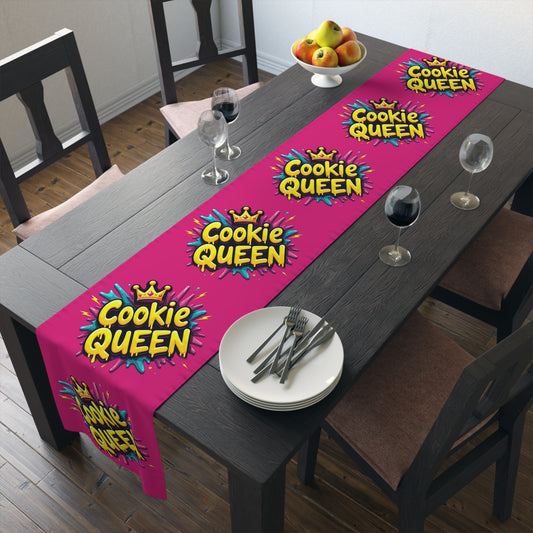 Cookie Queen Table Runner — Colorful Baking-Themed Table Decor