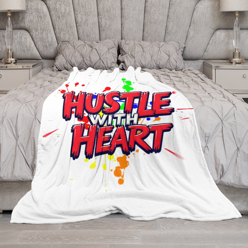 Ultra-Soft Flannel Blanket Hassle with heart