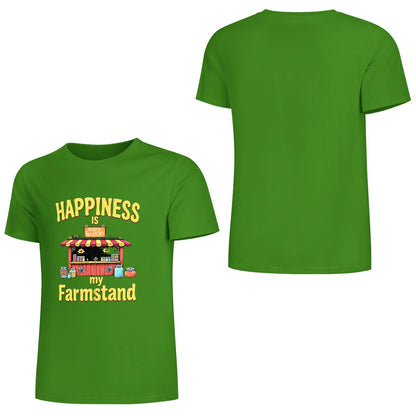 New Pure cotton short sleeved T-shirt happiness is my farmstand