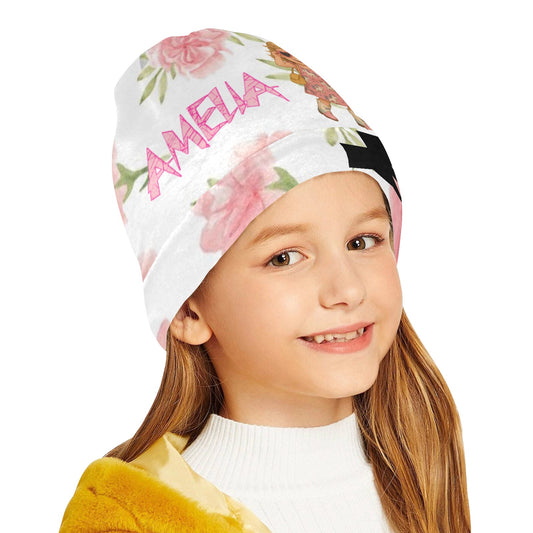 Amelia in sunglasses All Over Print Beanie for Kids