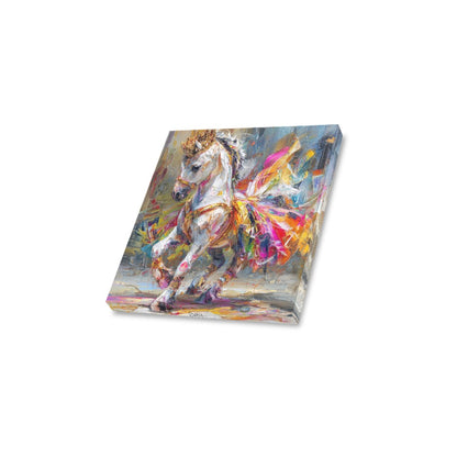 Unicorn dancing Frame Canvas Print 12"x12"