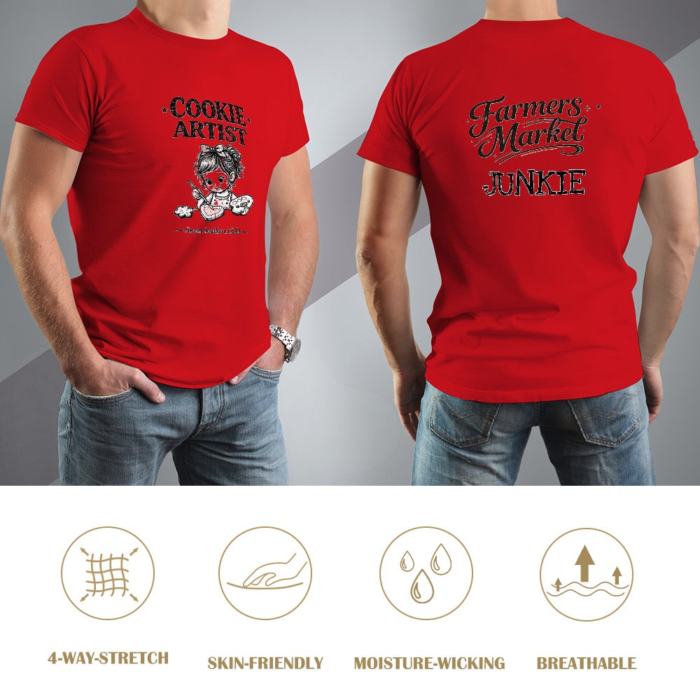 New High quality Men's T-shirt 100% Cotton Cookie artist