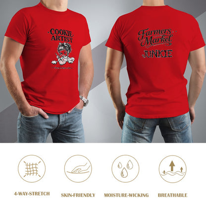 New High quality Men's T-shirt 100% Cotton Cookie artist