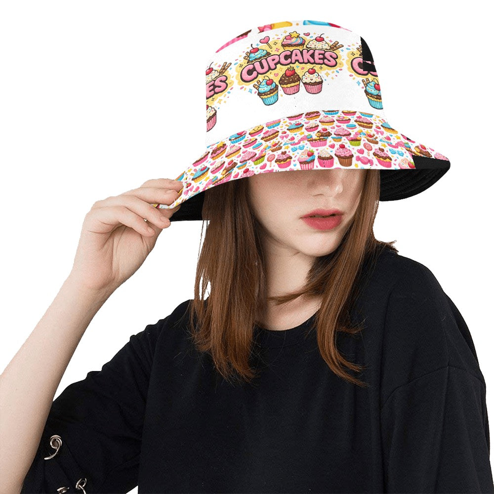 Cupcakes Women's All Over Print Bucket Hat