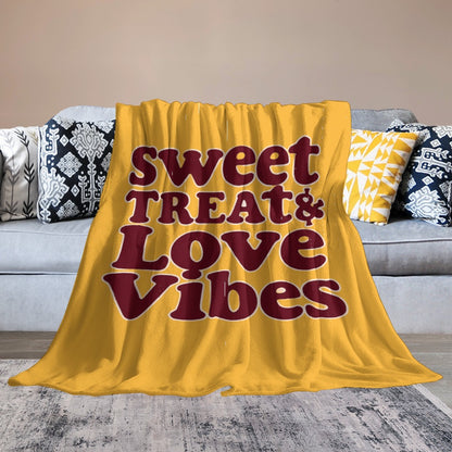 Ultra-Soft Flannel Blanket Sweet treat and love vibes
