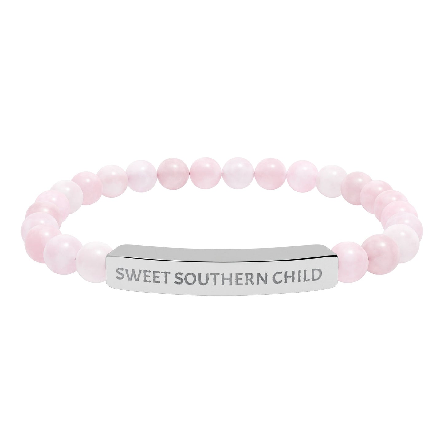 Esser southern child  Natural Stone Bar Bracelet – Custom Stretch Beaded Bracelet