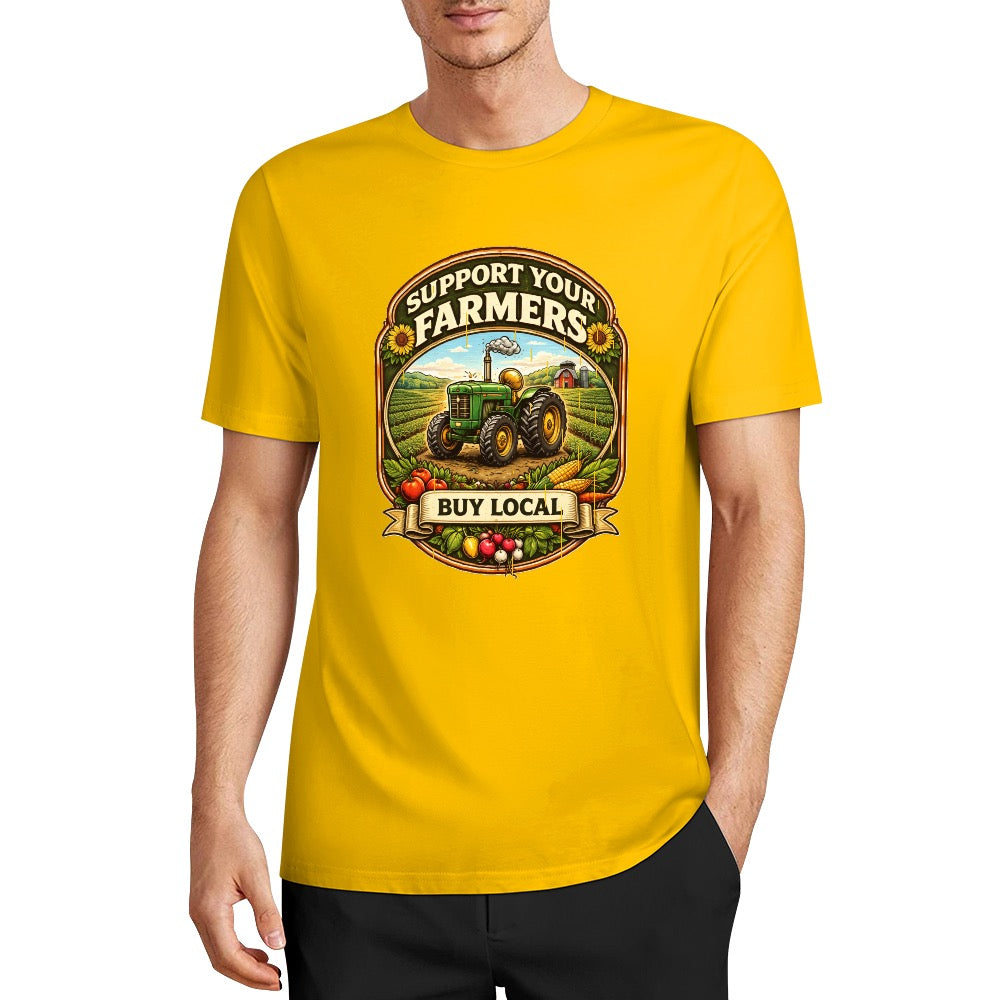 New Pure cotton short sleeved T-shirt Support your farmers