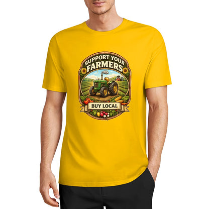 New Pure cotton short sleeved T-shirt Support your farmers