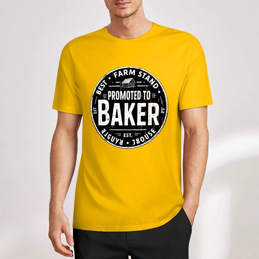 New Pure cotton short sleeved T-shirt Promoted to Baker