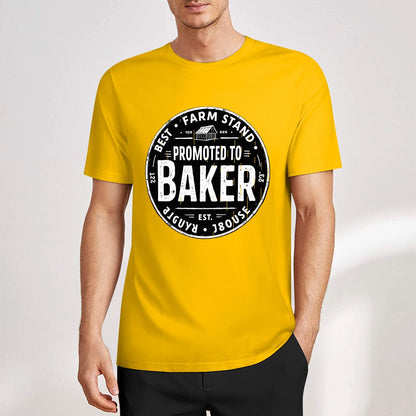 New Pure cotton short sleeved T-shirt Promoted to Baker