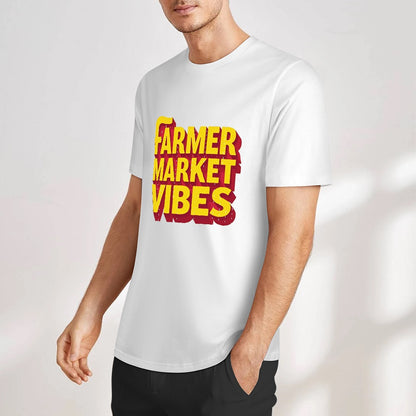 New Pure cotton short sleeved T-shirt Farmers Market vibe