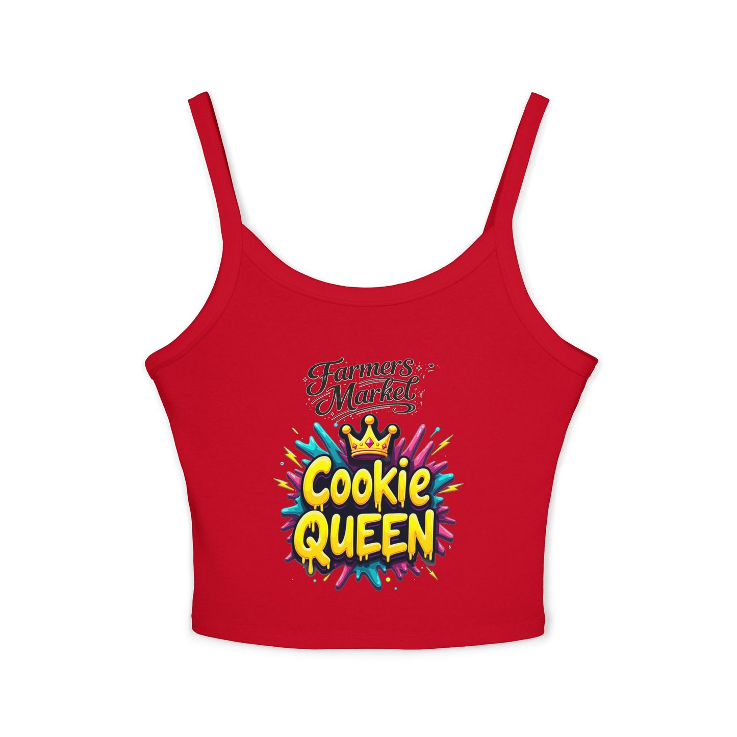 Cookie Queen Crop Tank — Sweet Southern Child Graphic Spaghetti Strap Top