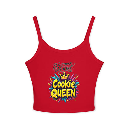 Cookie Queen Crop Tank — Sweet Southern Child Graphic Spaghetti Strap Top