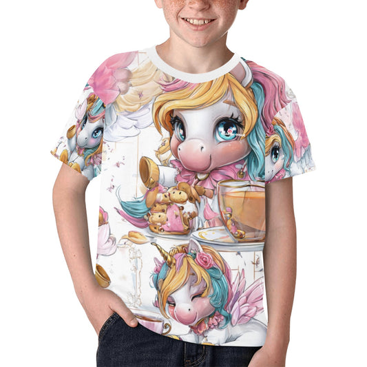 HELLO-OH-DOLLIE unicorn print Kids' All Over Print T-shirt(ModelT65)