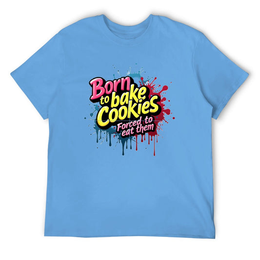 New High quality Men's T-shirt 100% Cotton Born to bake cookies