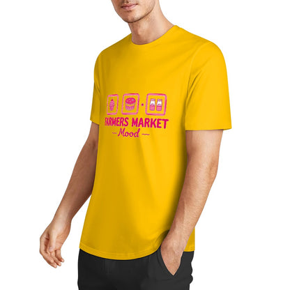 New Pure cotton short sleeved T-shirt Farmers Market mood