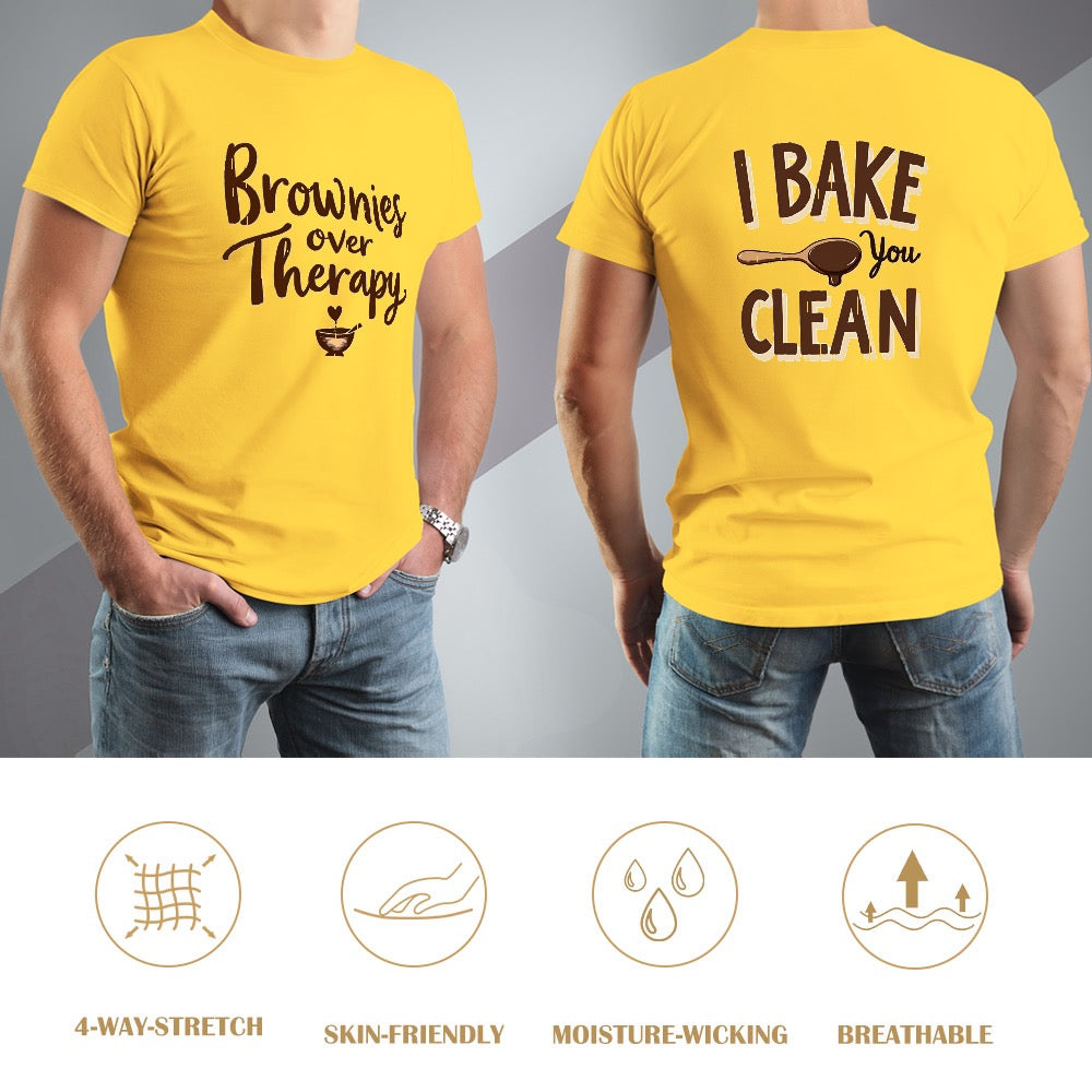 New High quality Men's T-shirt 100% Cotton Brownies over therapy