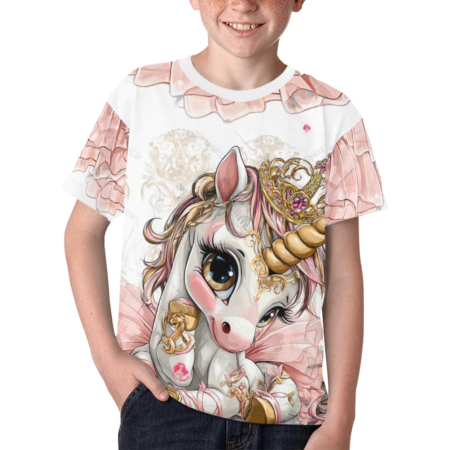 Ballet unicorn Kids' All Over Print T-shirt(ModelT65)